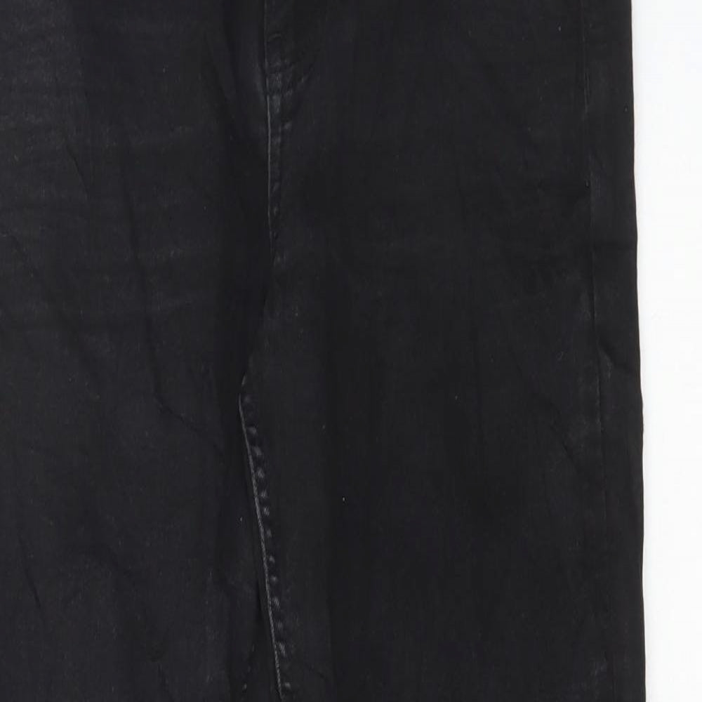 Marks and Spencer Womens Black Cotton Skinny Jeans Size 10 L28 in Regular Button