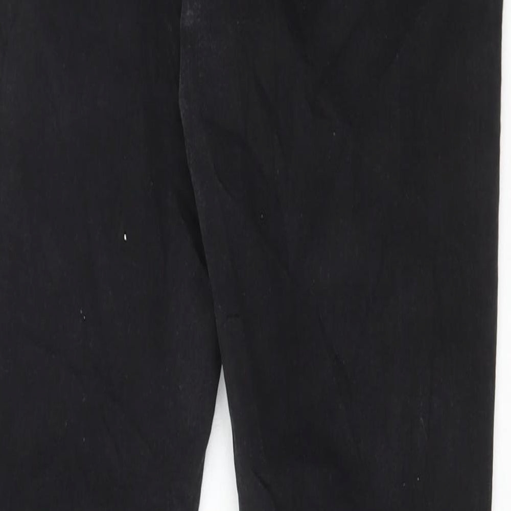 Marks and Spencer Womens Black Cotton Skinny Jeans Size 10 L28 in Regular Button