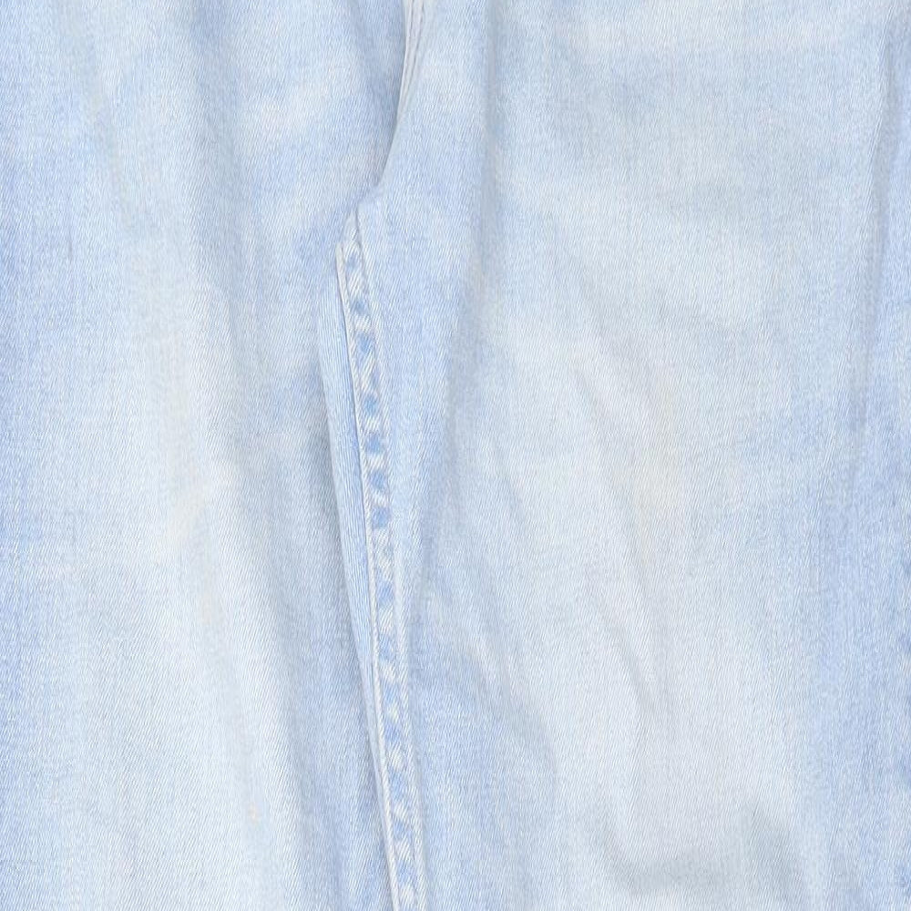 Hollister Womens Blue Cotton Straight Jeans Size 36 in L34 in Regular Button