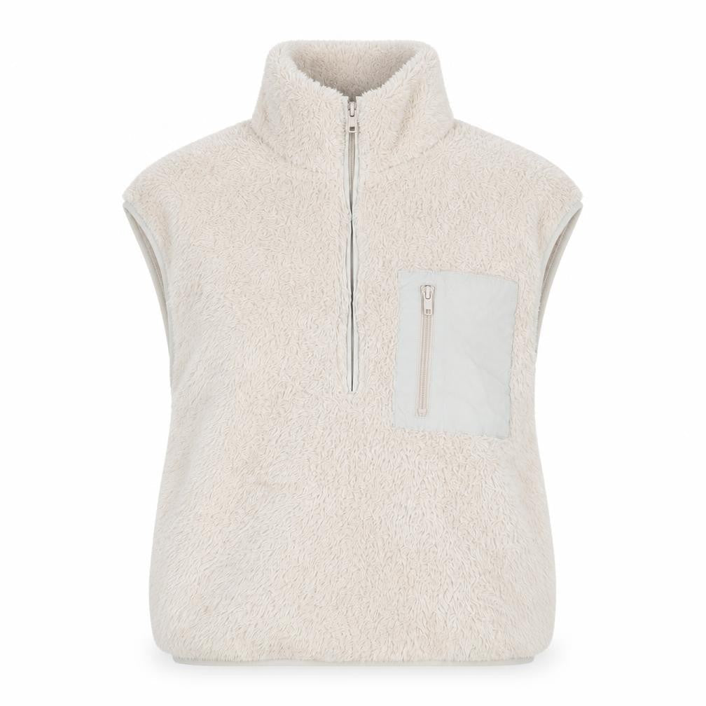 H&M Womens Beige High Neck Polyester Vest Jumper Size XS