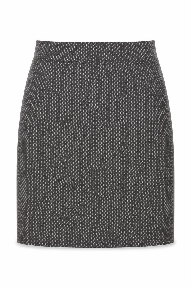 Comma Womens Brown Geometric Polyester A-Line Skirt Size 6 Zip