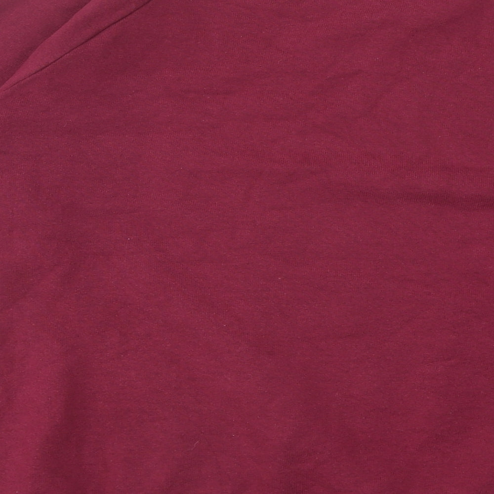 Preworn Mens Purple Round Neck Polyester Pullover Jumper Size L