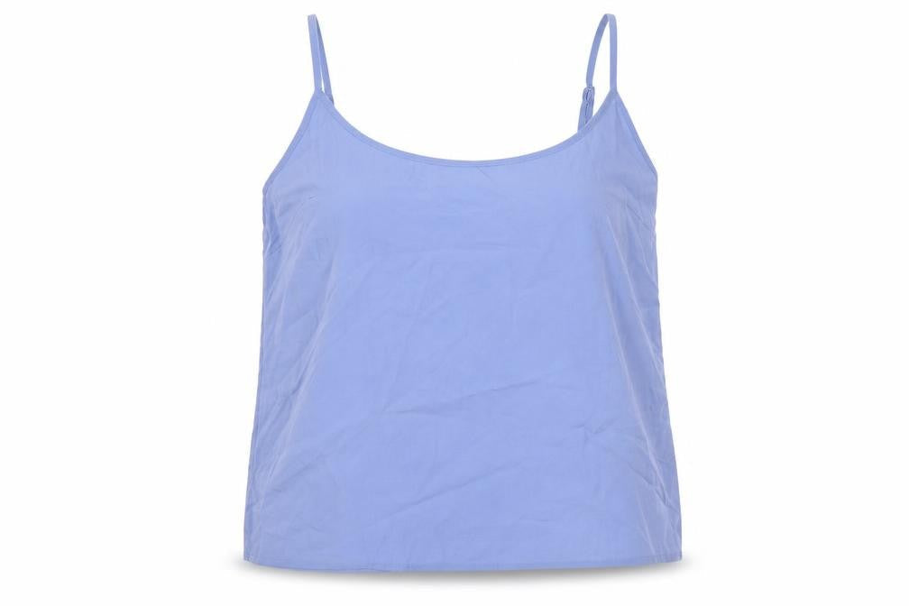 Marks and Spencer Womens Blue Polyester Basic Tank Size 12 V-Neck