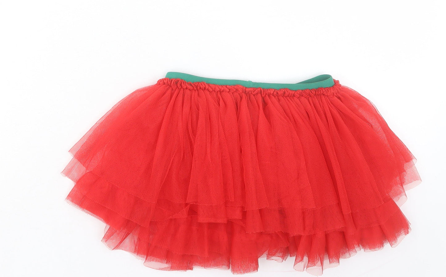 TU Girls Red Polyester A-Line Skirt Size 6-7 Years Regular Pull On