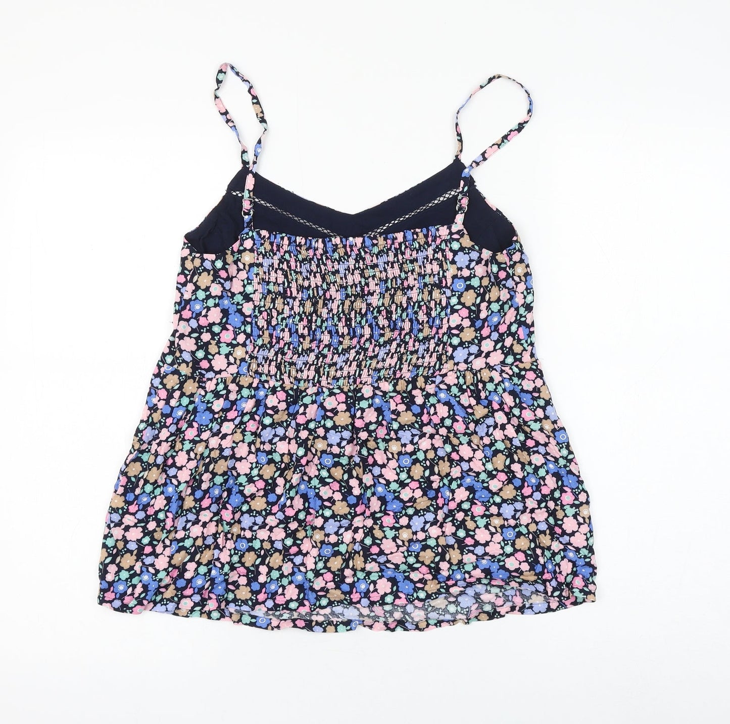 Marks and Spencer Womens Multicoloured Floral Viscose Camisole Tank Size 8 V-Neck