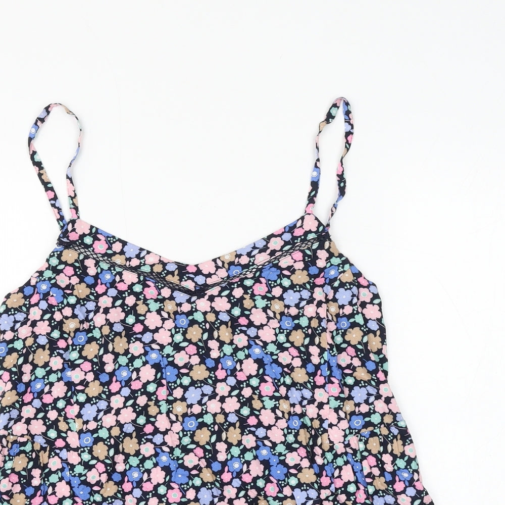 Marks and Spencer Womens Multicoloured Floral Viscose Camisole Tank Size 8 V-Neck