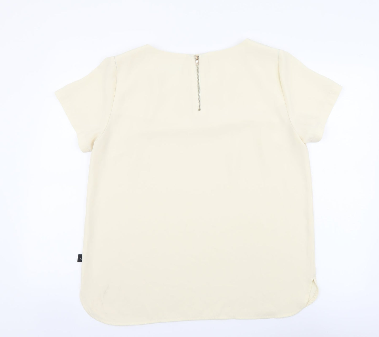 Incorporatewear Womens Ivory Polyester Basic Blouse Size 14 Round Neck