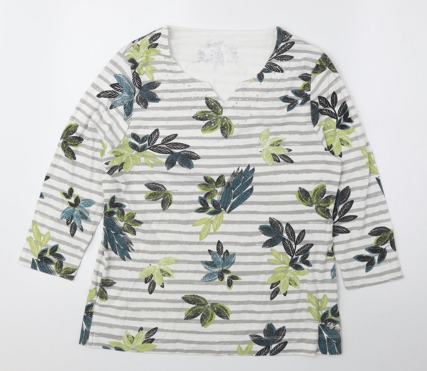TIGI Womens Multicoloured Floral Polyester Basic Blouse Size 10 Sweetheart