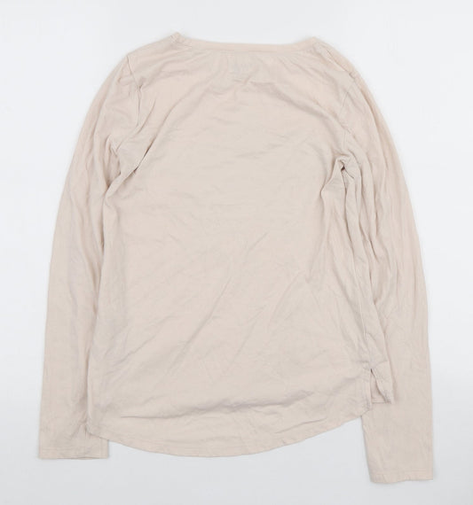 Gap Girls Pink Polyester Pullover T-Shirt Size 13 Years Round Neck Pullover - Reversible sequins star