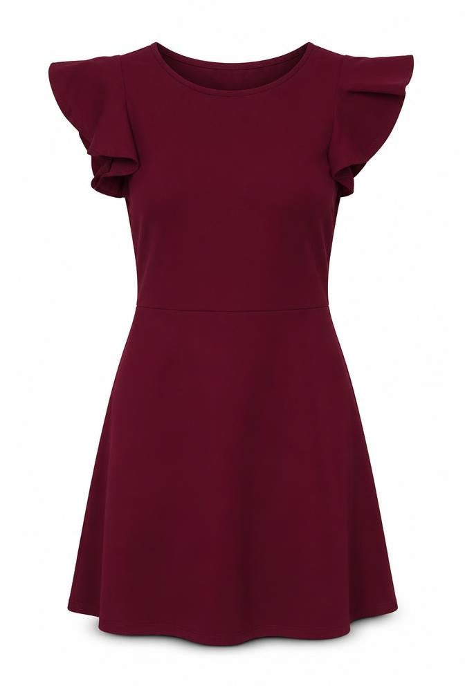 Boohoo Womens Purple Polyester Fit & Flare Size 8 Boat Neck Pullover