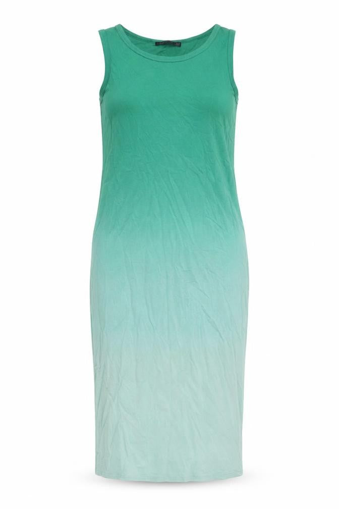 Marks and Spencer Womens Green Polyester Bodycon Size 6 Round Neck Pullover - Ombre