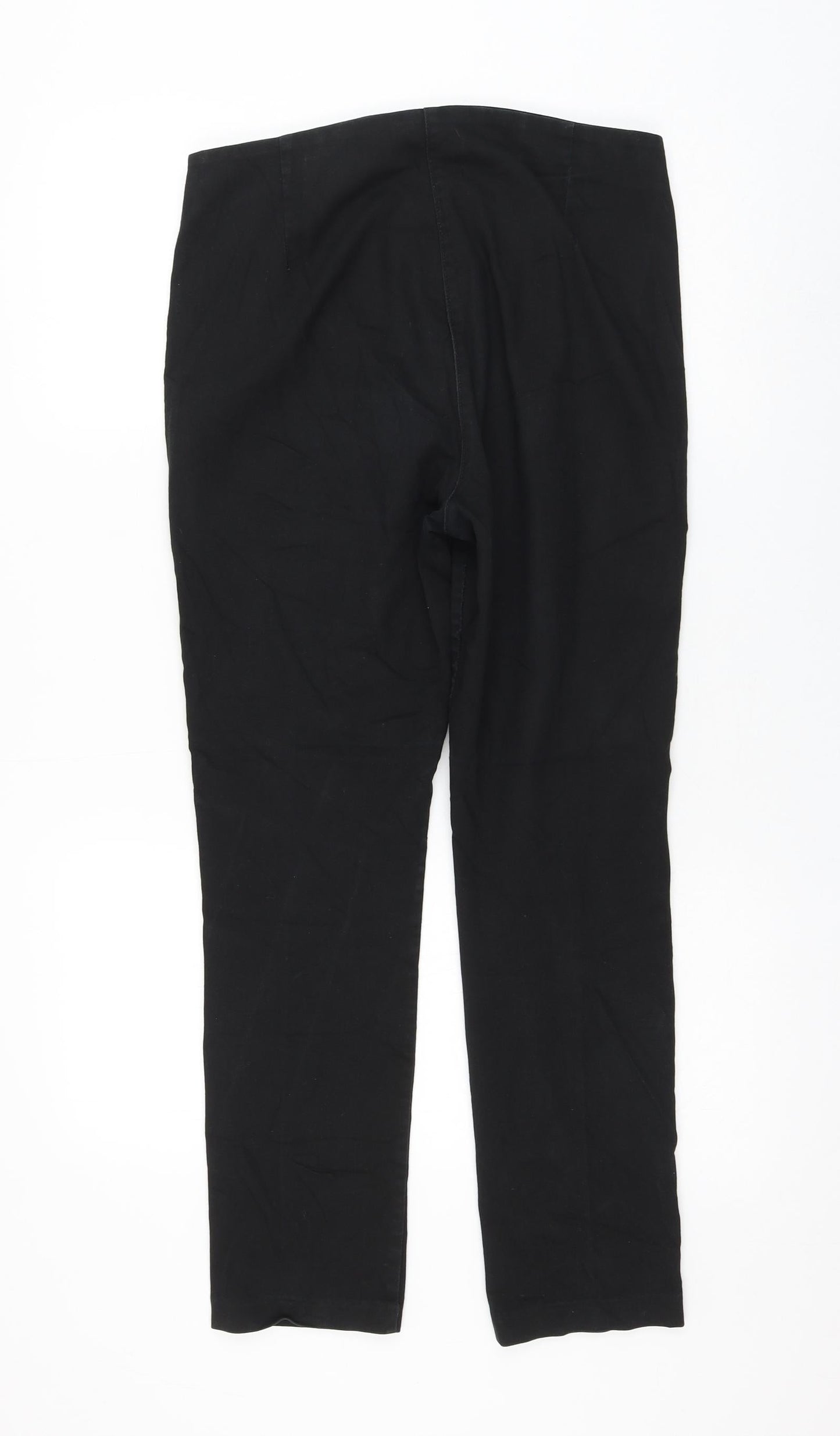 H&M Womens Black Cotton Skinny Jeans Size 12 L27 in Regular Zip