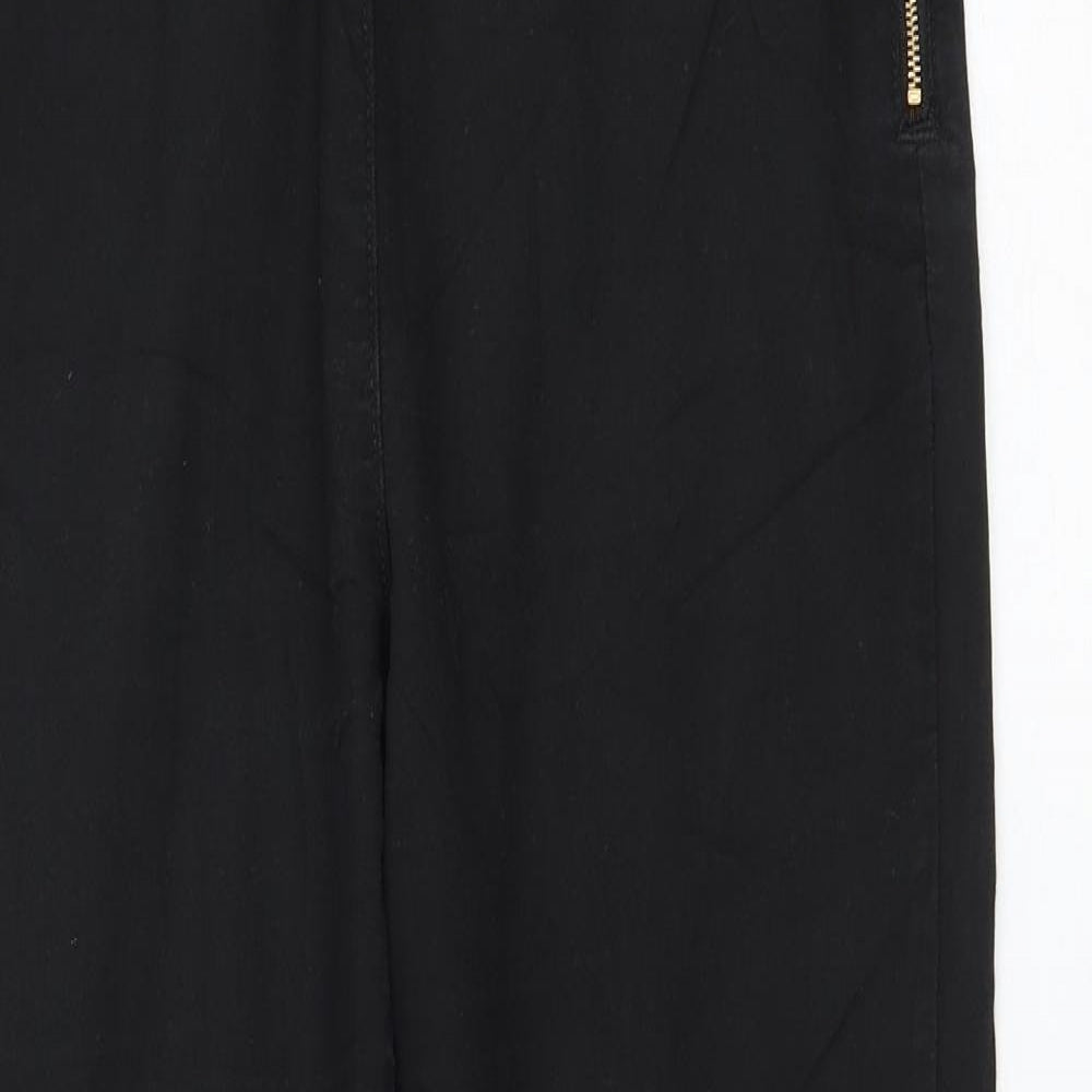 H&M Womens Black Cotton Skinny Jeans Size 12 L27 in Regular Zip