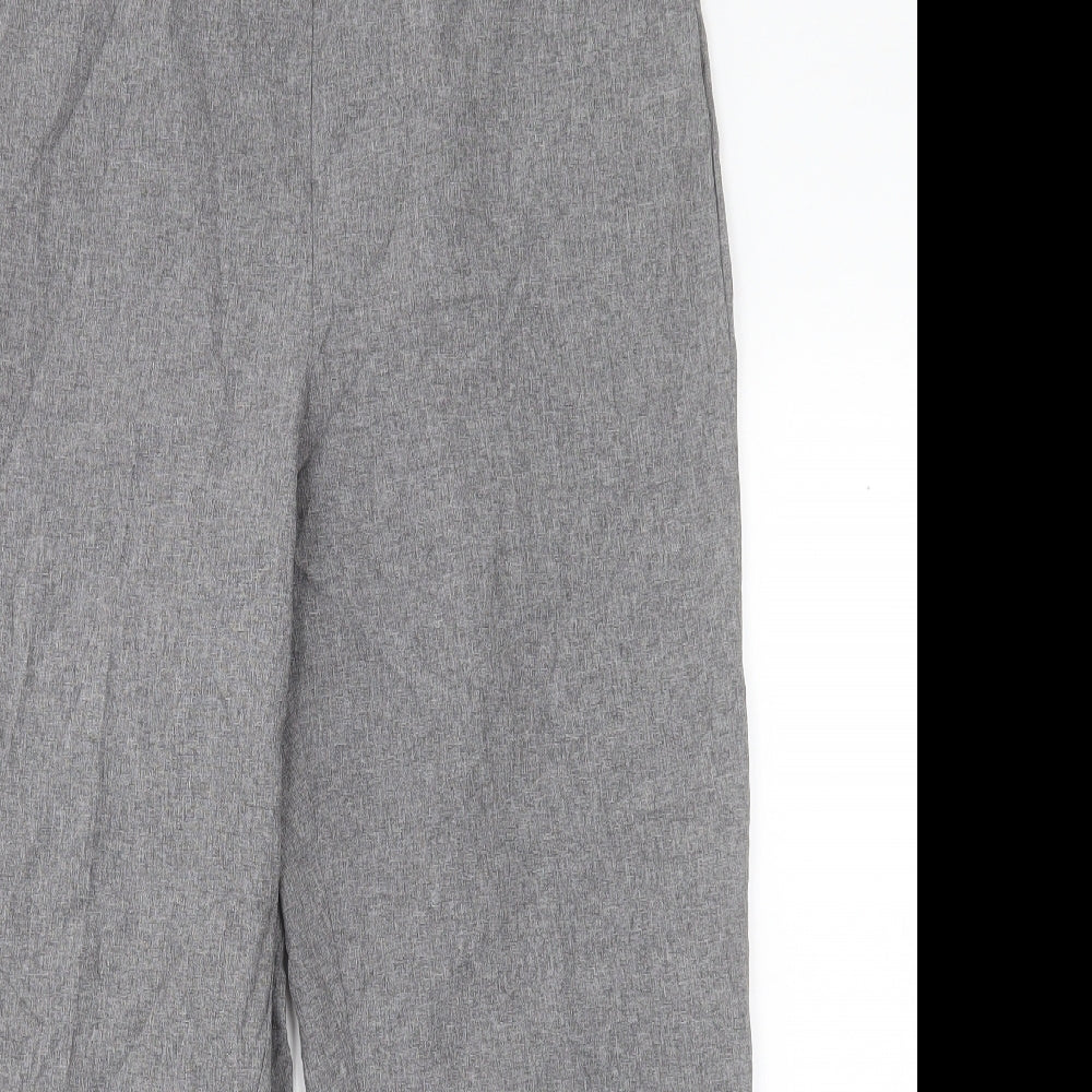 BHS Womens Grey Polyester Trousers Size 14 L27 in Regular