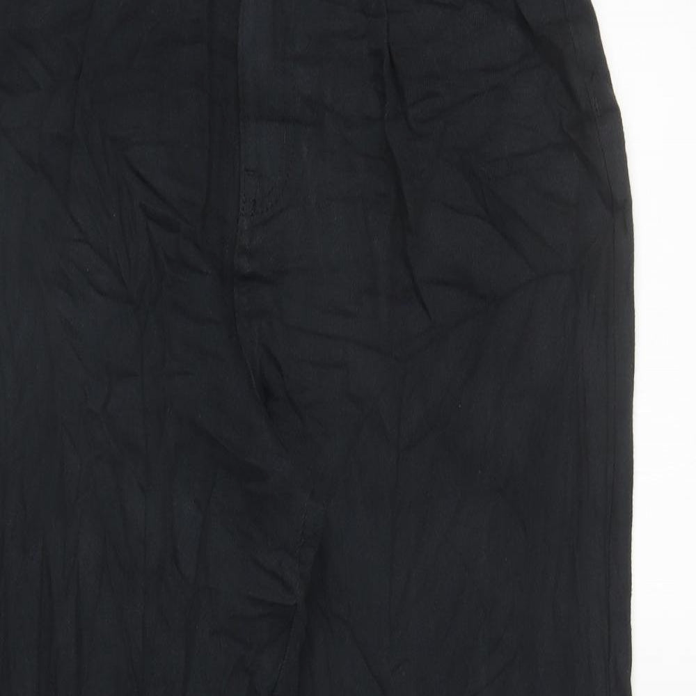 Per Una Womens Black Cotton Mom Jeans Size 10 L26.5 in Regular Zip