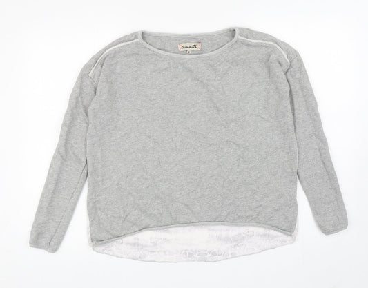 Twisted Muse Womens Grey Animal Print Cotton Pullover Sweatshirt Size S Pullover - Snake Print
