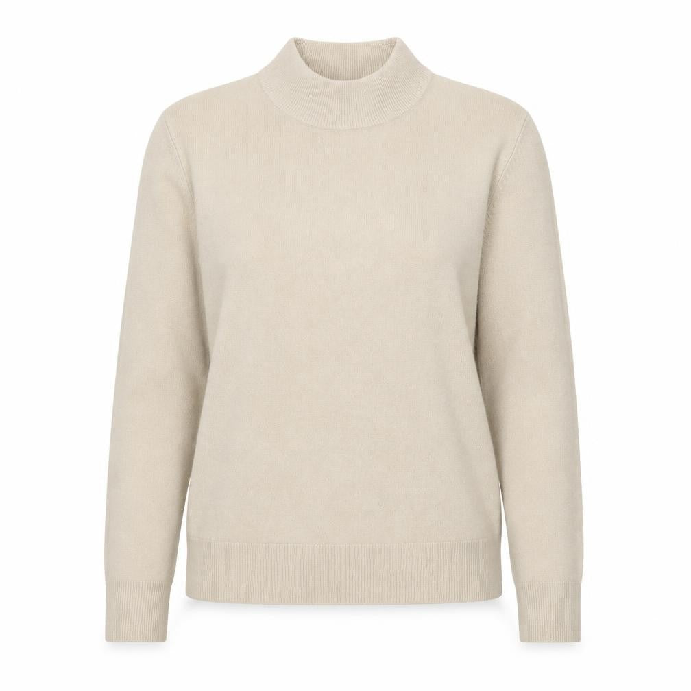 BHS Womens Beige Roll Neck Acrylic Pullover Jumper Size 12