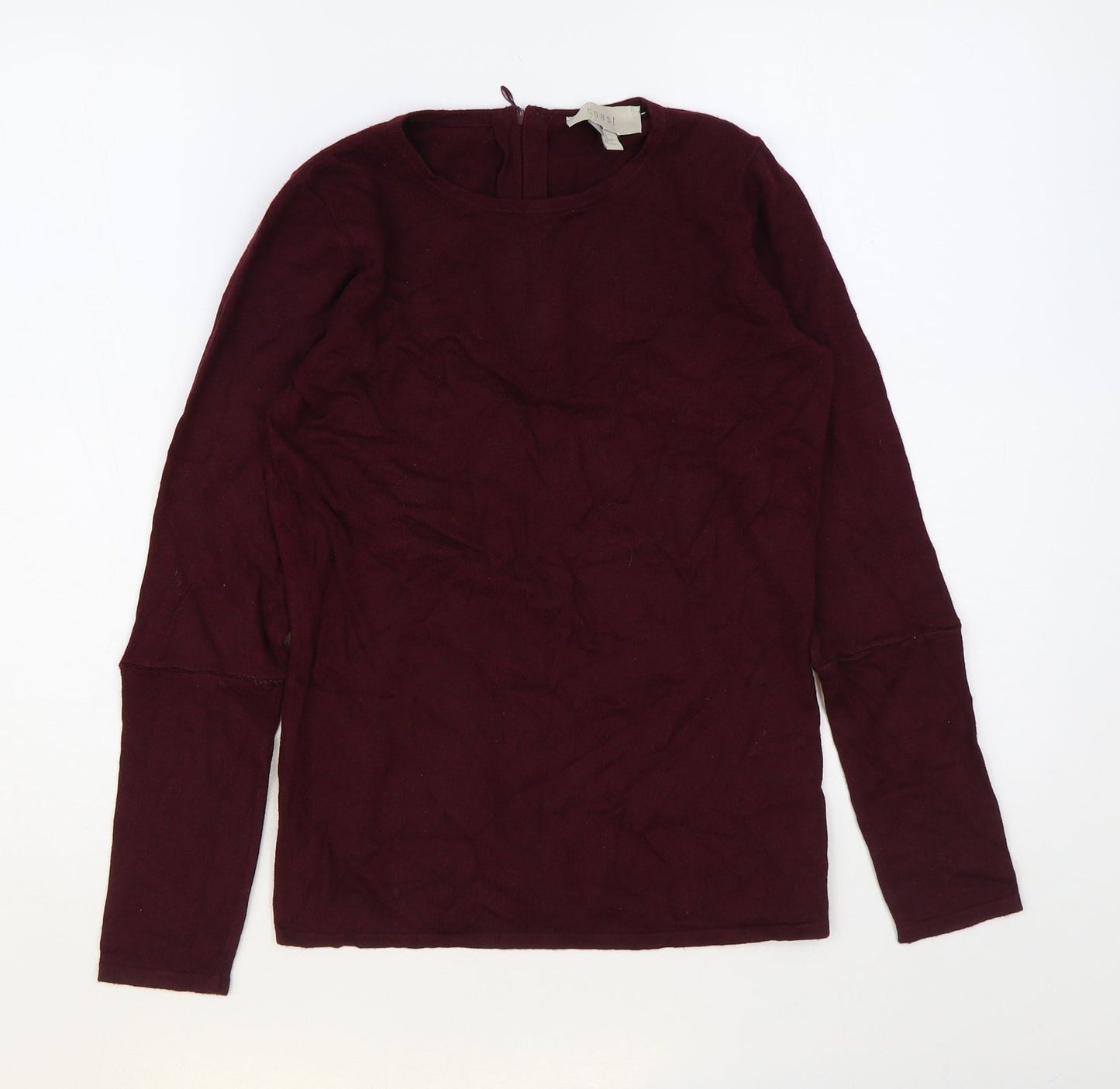 Coast Womens Purple Round Neck Polyamide Pullover Jumper Size 6