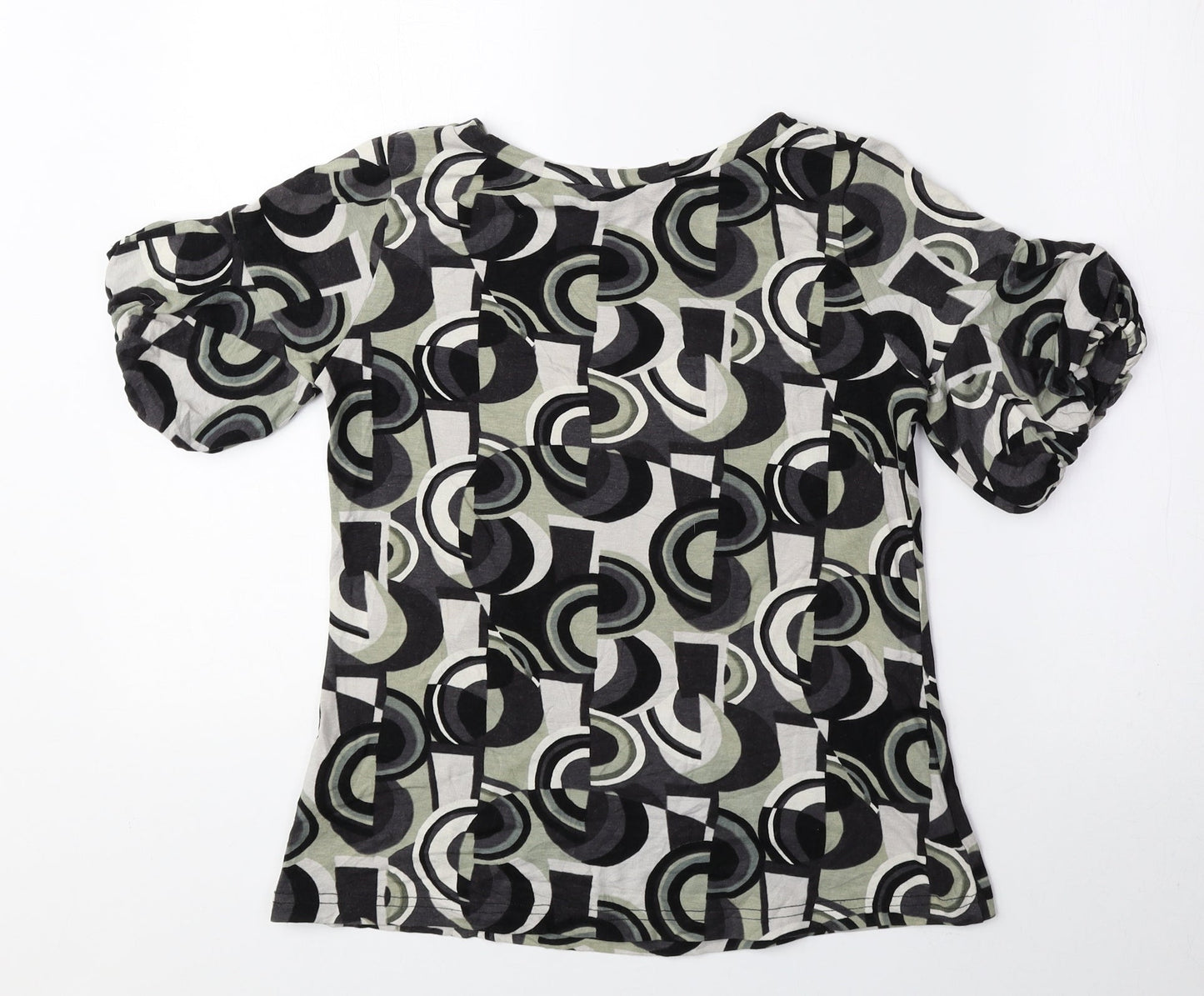 New Look Girls Multicoloured Geometric Viscose Basic Blouse Size 12-13 Years Round Neck Pullover