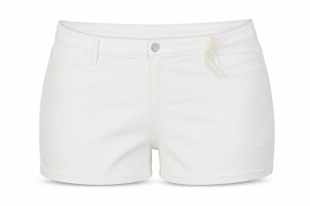 Marks and Spencer Womens White Cotton Hot Pants Shorts Size 22 L4 in Regular Zip