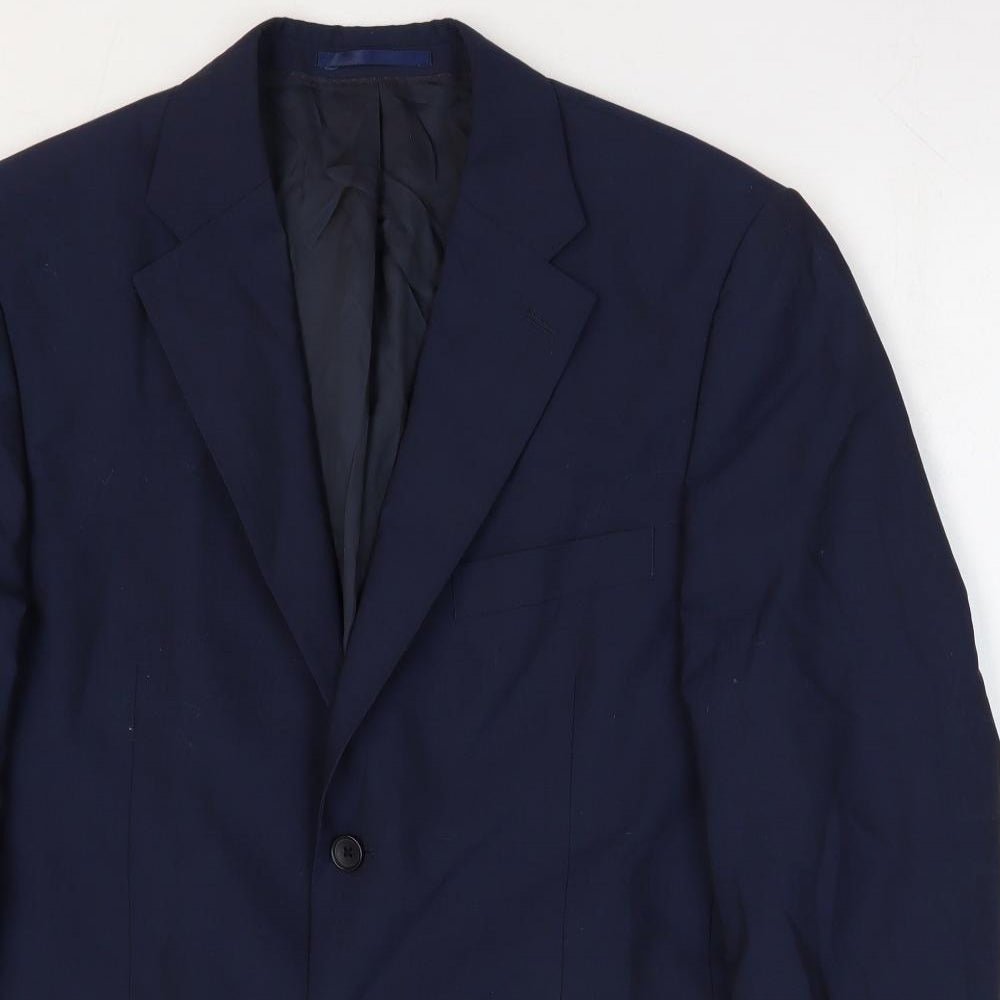 Howick Tailored Mens Blue Wool Jacket Suit Jacket Size 40