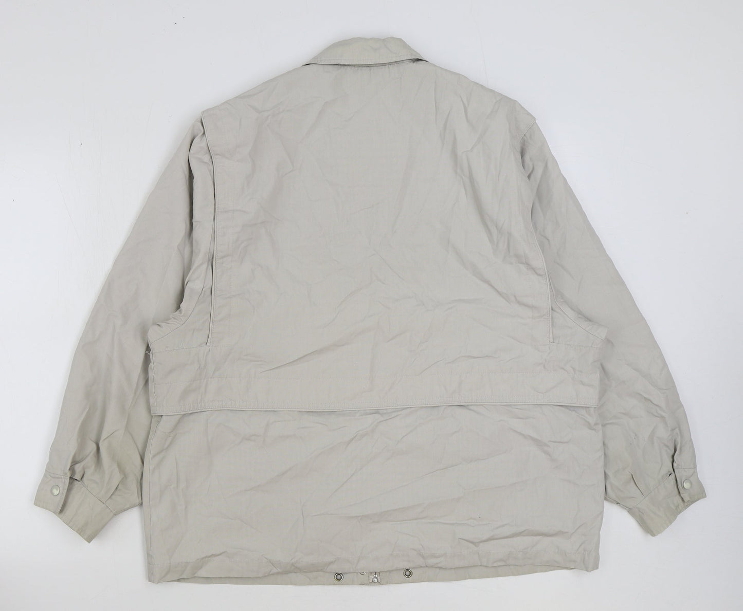 Telemac Womens Beige Rain Coat Coat Size 18 Zip