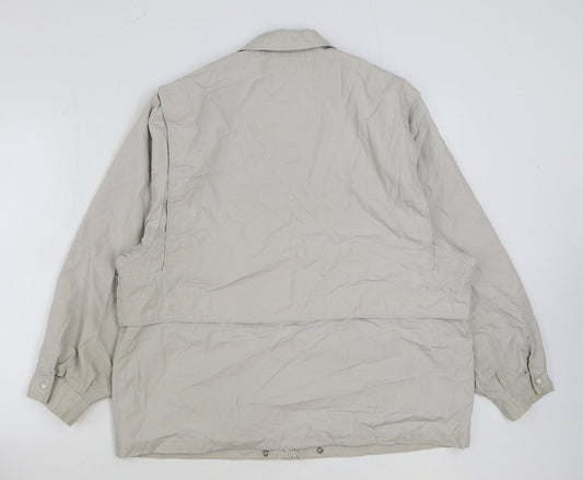 Telemac Womens Beige Rain Coat Coat Size 18 Zip