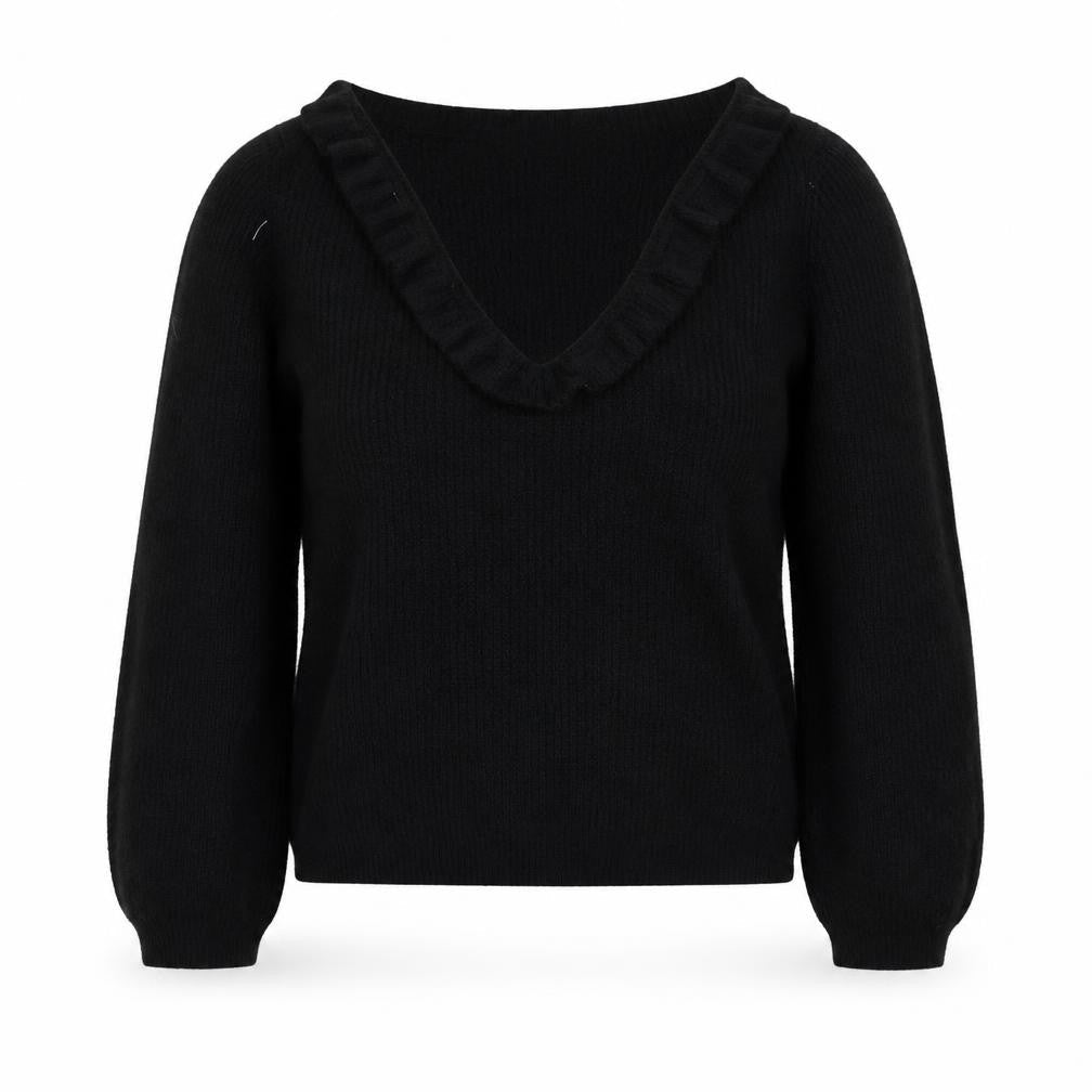 Marks and Spencer Womens Black Round Neck Acrylic Pullover Jumper Size 14