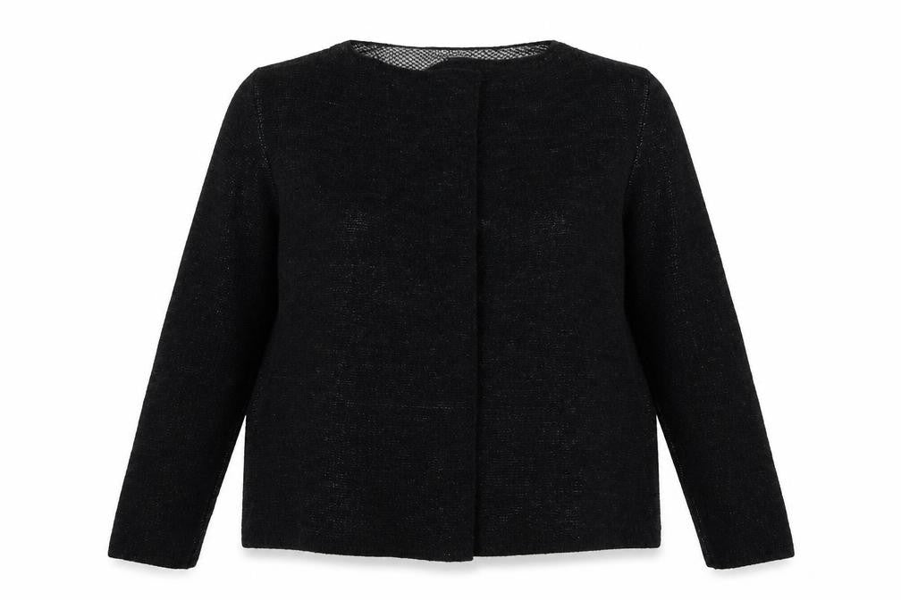 Debenhams Womens Grey Round Neck Acrylic Cardigan Jumper Size 14