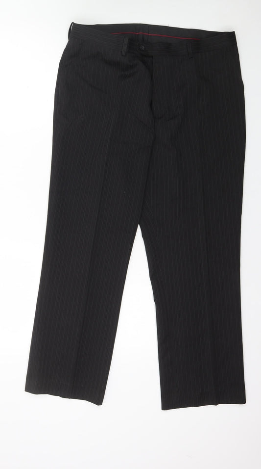 Taylor & Wright Womens Black Polyester Dress Pants Trousers Size 36 in L27 in Regular Zip