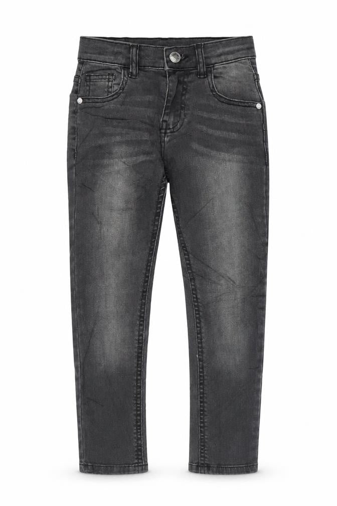 Marks and Spencer Girls Grey Cotton Skinny Jeans Size 6-7 Years Regular Zip