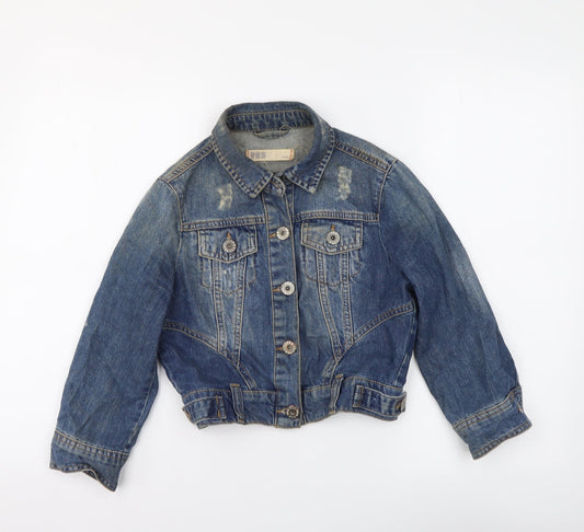 New Look Womens Blue Jacket Size 8 Button