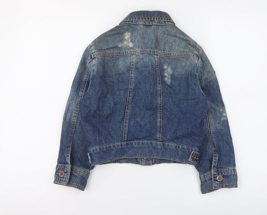 New Look Womens Blue Jacket Size 8 Button