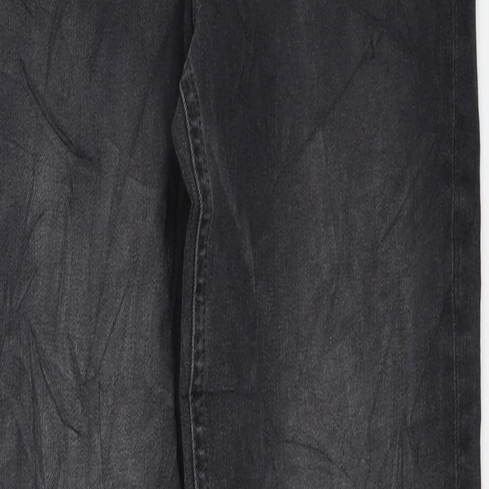 Marks and Spencer Womens Black Cotton Skinny Jeans Size 8 L30 in Regular Button - Sculpt