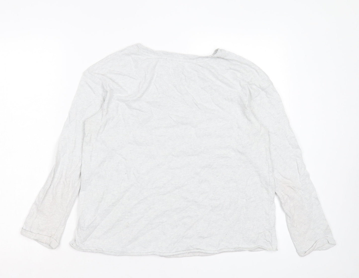 NEXT Girls Grey Cotton Basic Casual Size 12 Years Crew Neck Pullover - Unicorn
