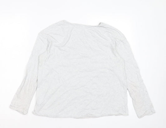 NEXT Girls Grey Cotton Basic Casual Size 12 Years Crew Neck Pullover - Unicorn