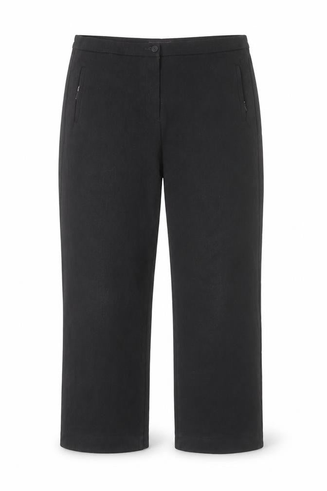 Marks and Spencer Womens Grey Polyester Trousers Size 14 L26 in Slim Button