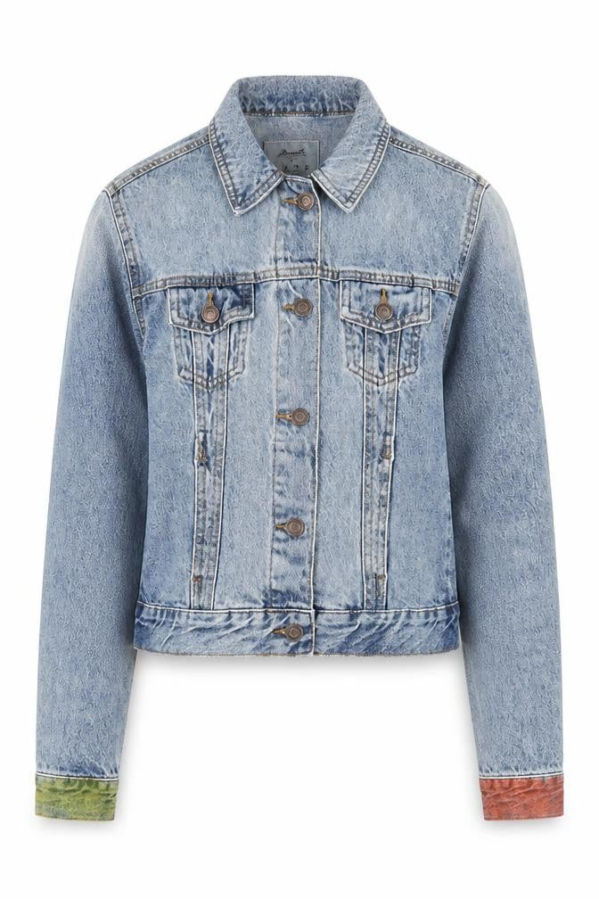 Denim & Co. Womens Blue Jacket Size 4 Button
