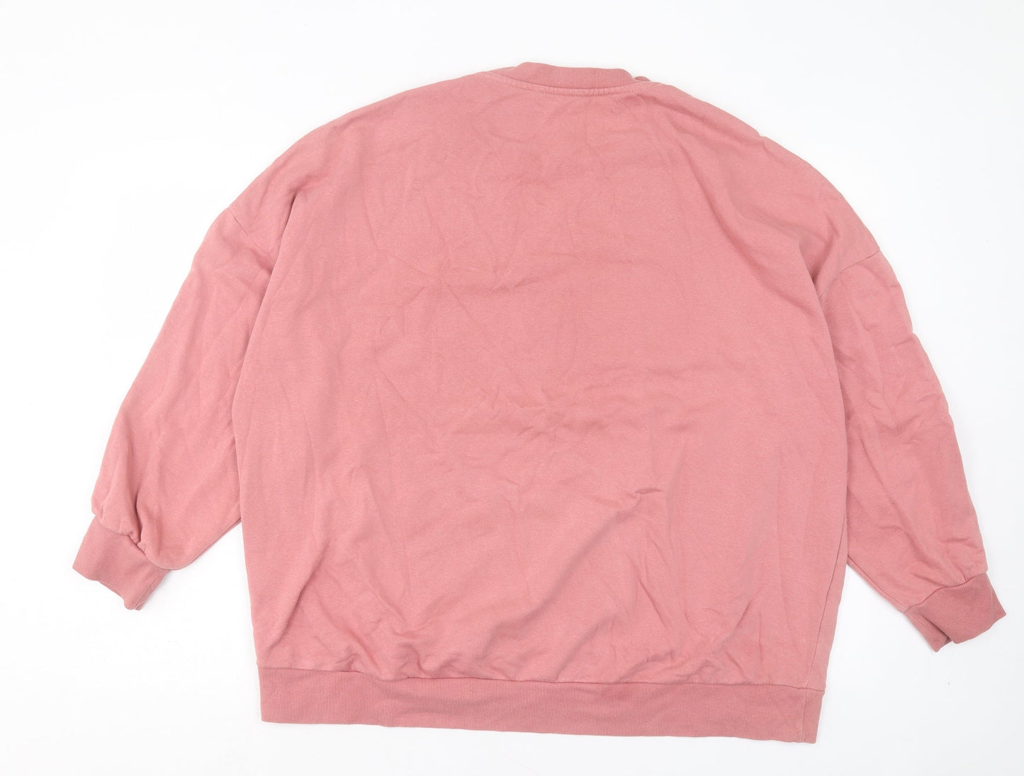 George Womens Pink Cotton Pullover Sweatshirt Size M Pullover