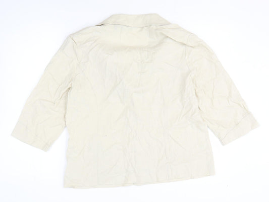 Edinburgh Wool Mill Womens Beige Jacket Size 18 Button