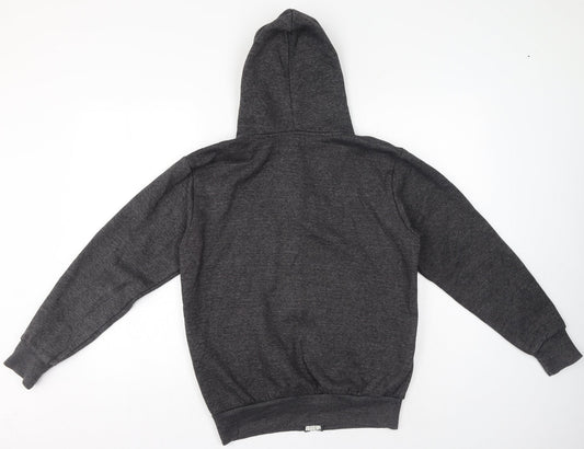 American Authentic Mens Grey High Neck Polyester Full Zip Jumper Size S