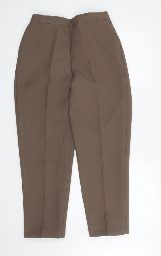 Saira of Manchester Womens Brown Polyester Carrot Trousers Size 16 L27 in Regular