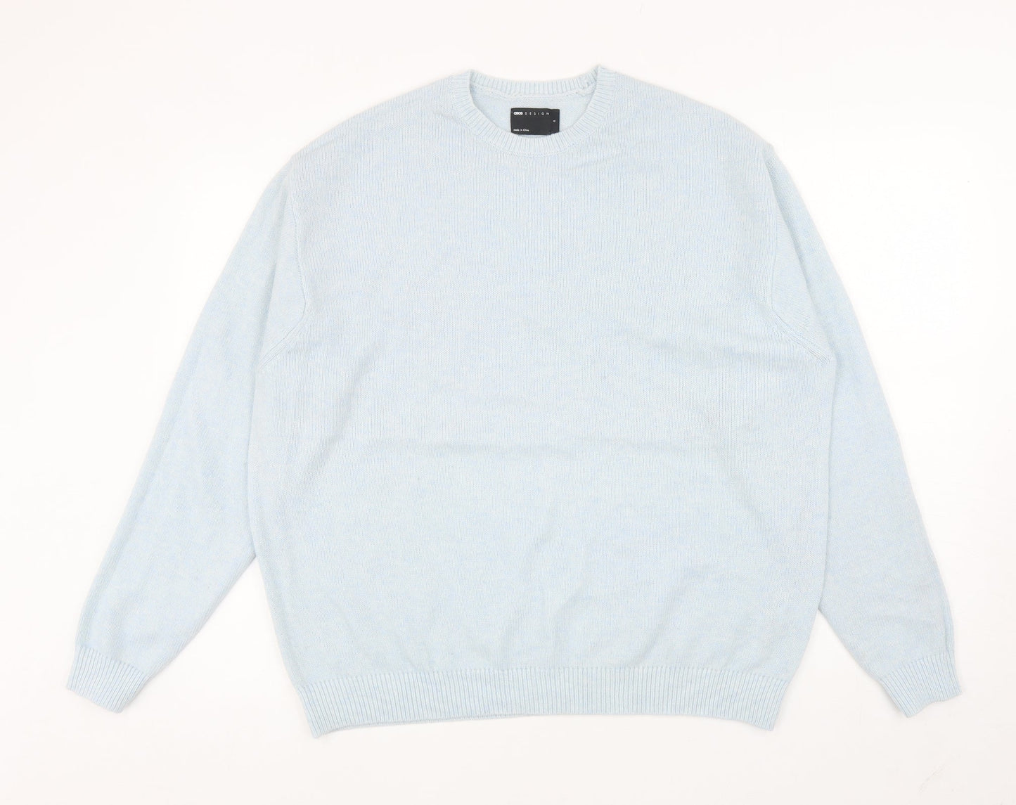 ASOS Womens Blue Round Neck Nylon Pullover Jumper Size S
