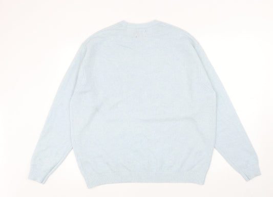 ASOS Womens Blue Round Neck Nylon Pullover Jumper Size S