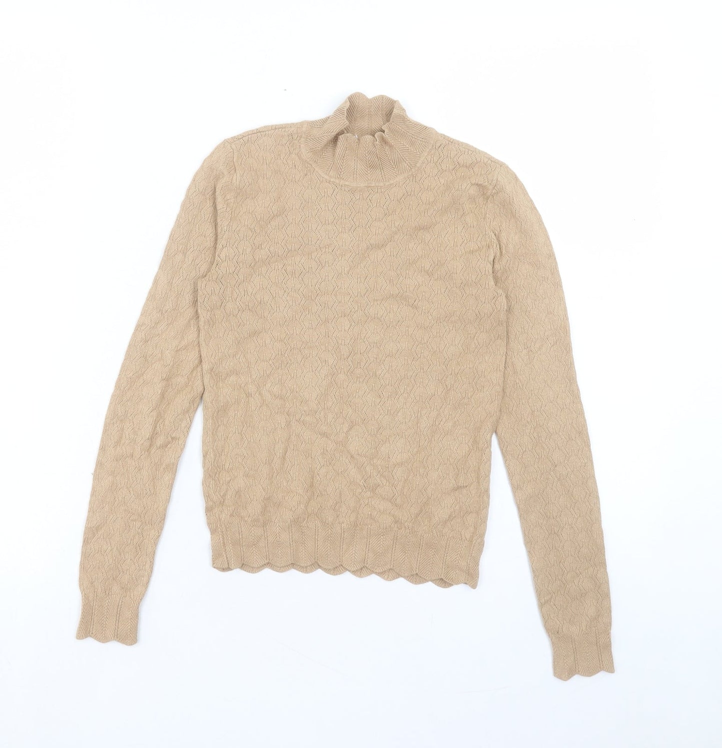 Miss Selfridge Womens High Neck Viscose Pullover Jumper Size 6