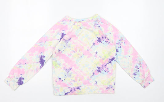 Gap Girls Multicoloured Geometric Polyester Pullover Sweatshirt Size 8 Years Pullover