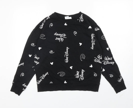 Primark Womens Blue Geometric Cotton Pullover Sweatshirt Size XS Pullover - Disney