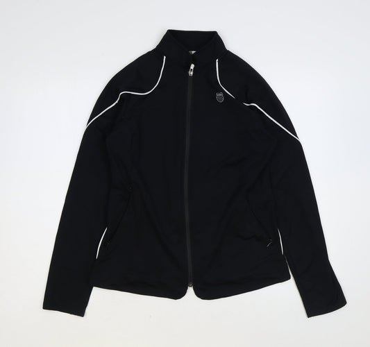 K-Swiss Womens Black Jacket Size 12 Zip