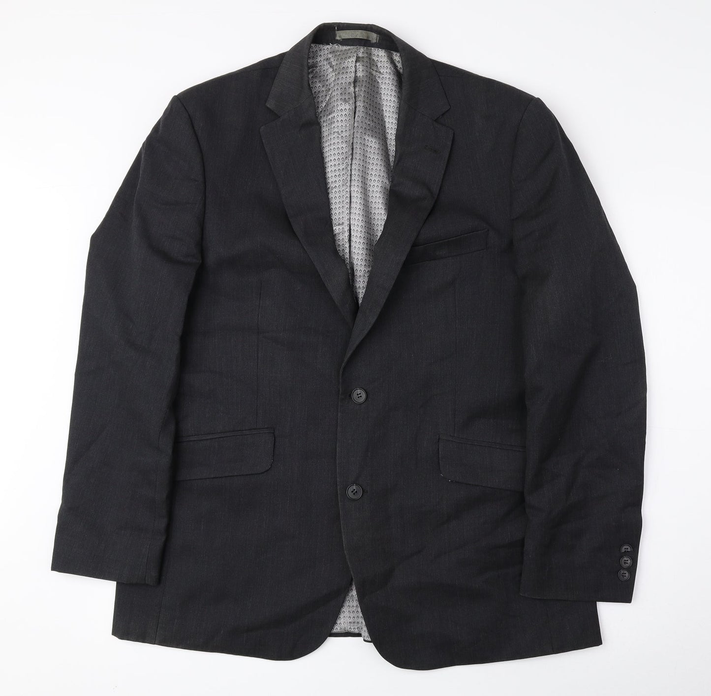Preworn Mens Grey Wool Jacket Suit Jacket Size 42