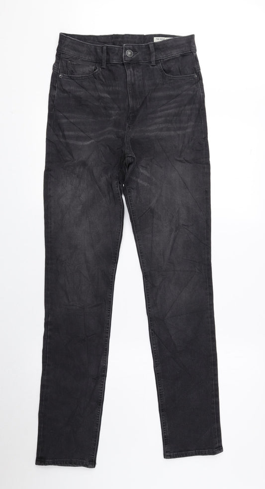 Marks and Spencer Womens Grey Cotton Skinny Jeans Size 10 L30 in Regular Zip